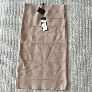 Bcbg beige bandage skirt .